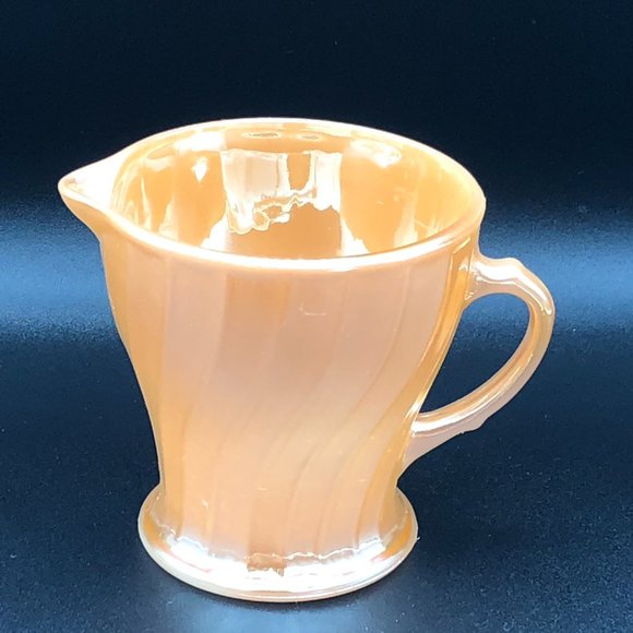 Anchor Hocking Fire King dinnerware cream and sugar set Peach - Picture 4 of 10